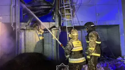 Обледеневшая техника, замерзающая боевая одежда: в Петропавловске спасатели тушили пожар на предприятии в 30-градусный мороз