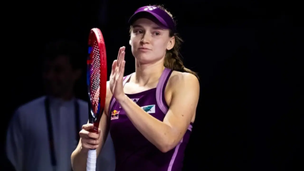 Елена Рыбакина в финале Итогового турнира WTA / Фото пресс-службы ФТК