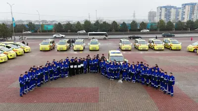 30 новых санитарных автомобилей переданы службе скорой помощи Шымкента