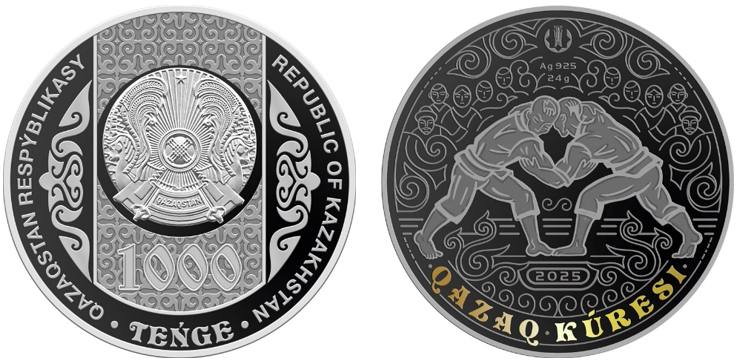 Монета номиналом 1000 тенге из серебра / Фото Нацбанка
