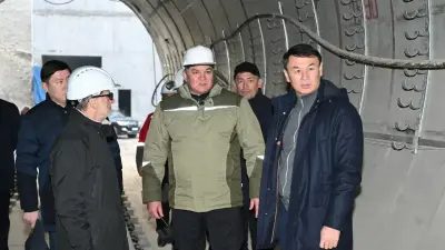 Строительство новой станции метро "Калкаман" проверил аким Алматы