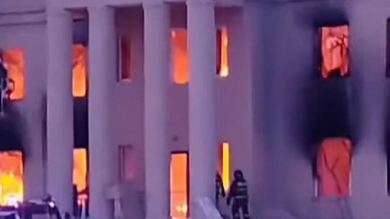 Скриншот с видео из соцсети