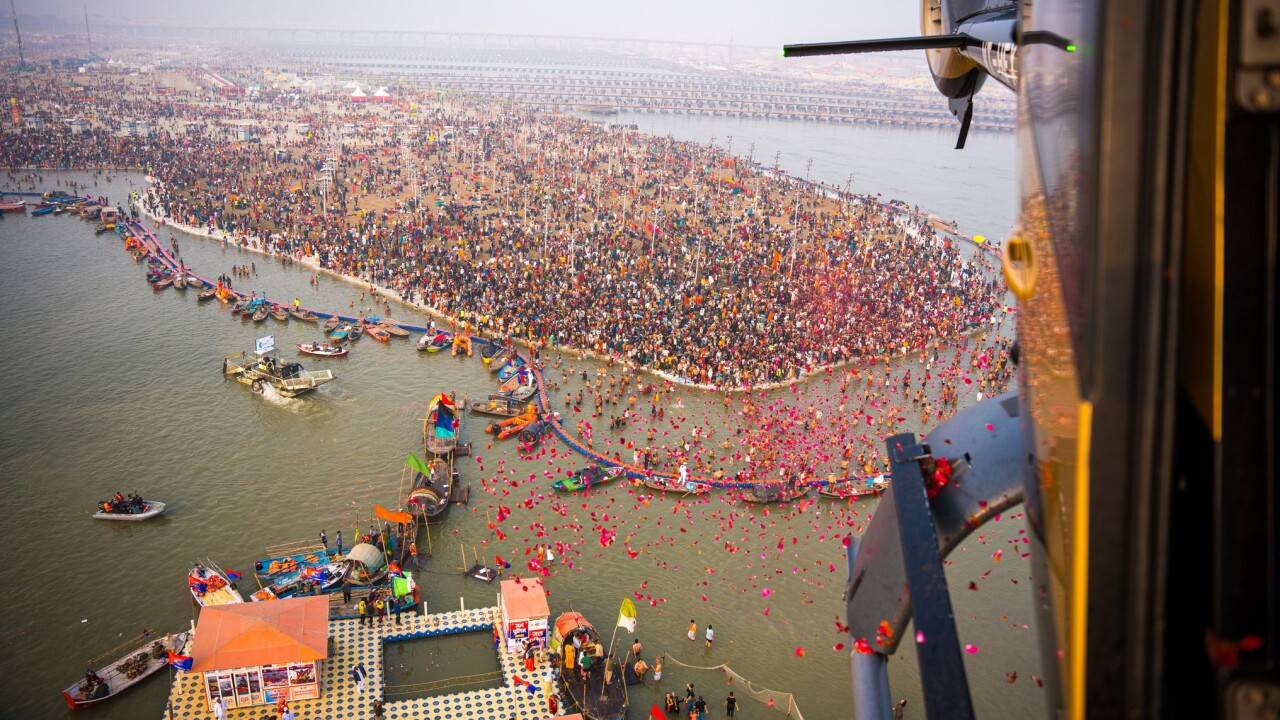 Фото со страницы @MahaKumbh 2025 в X