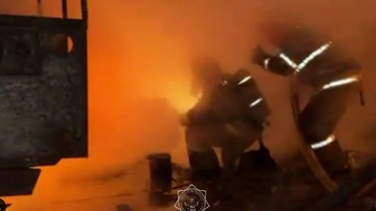 Скриншот с видео ДЧС Костанайской области