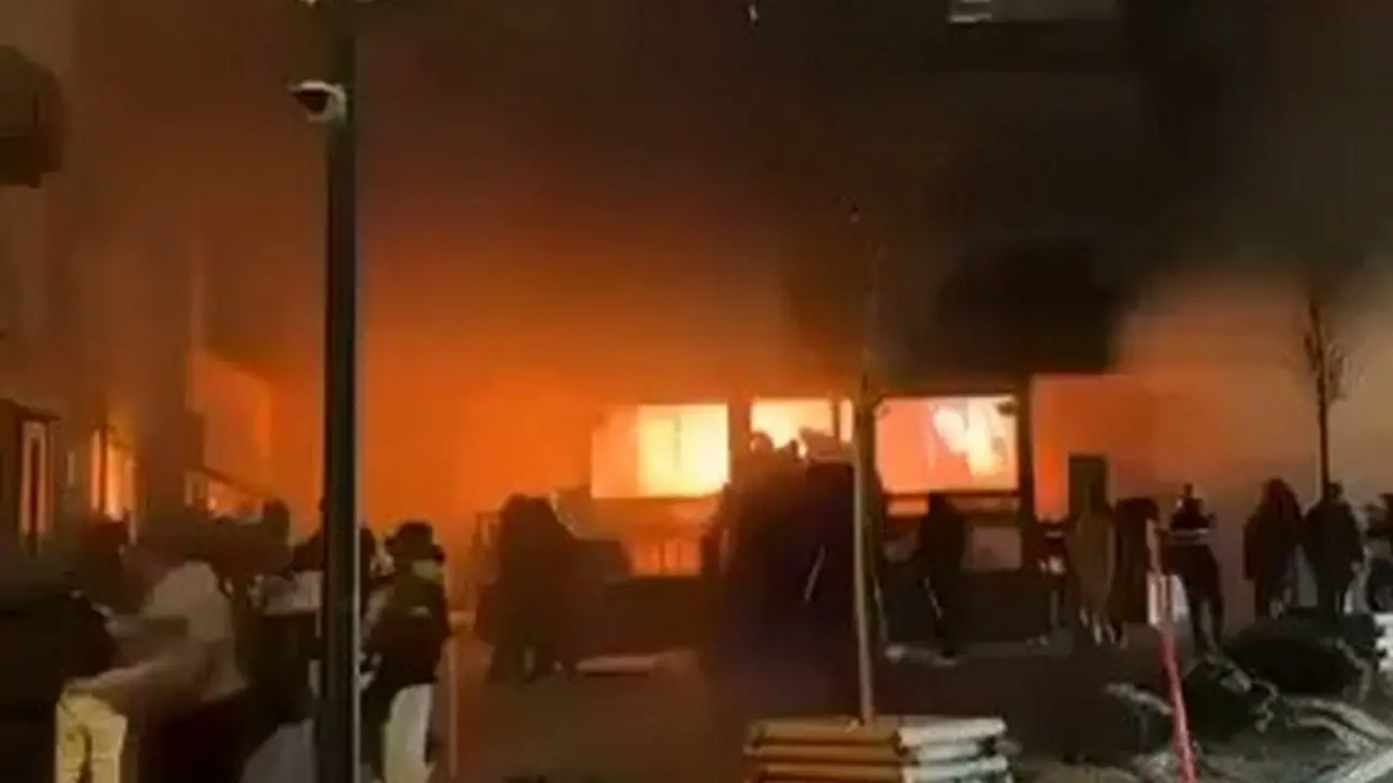 Кадр с видео из соцсети X