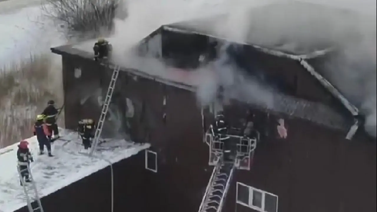 Мельничный комплекс горел в Петропавловске