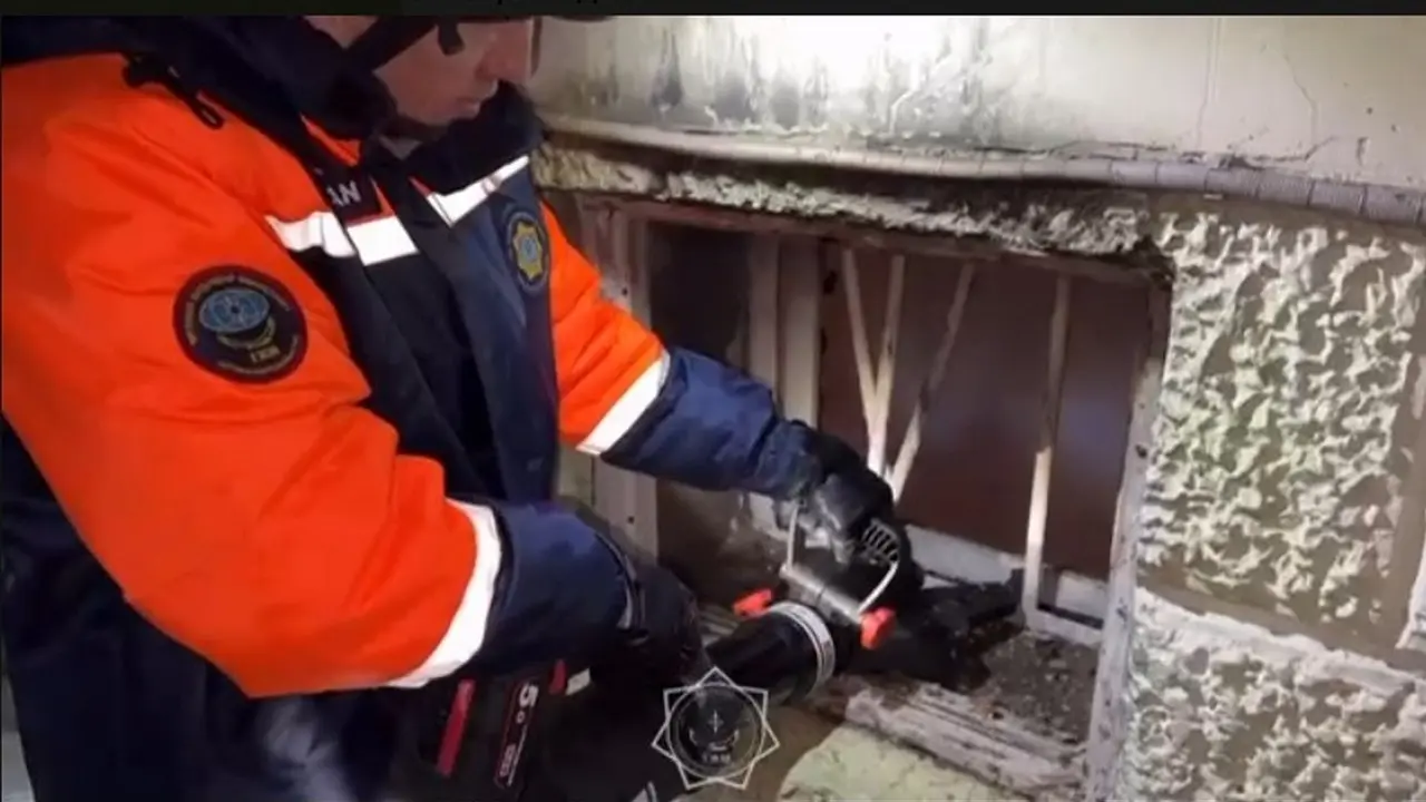 Скриншот с видео ДЧС Астаны