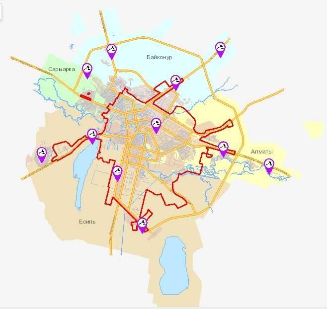 Бүгінде Мемлекеттік жер кадастрының автоматтандырылған ақпараттық жүйесінде Астана қаласының ғана жер телімінің картасы бар